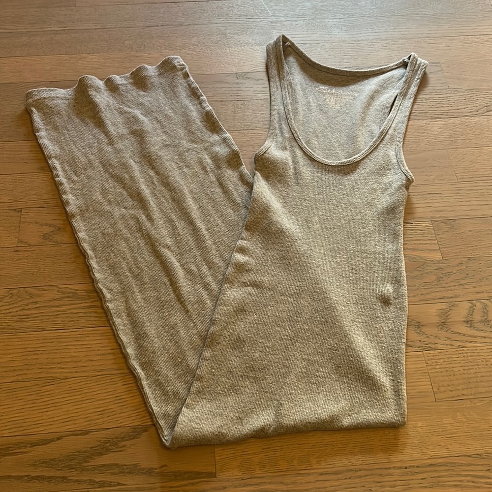 Séduction long jersey dress gray size XS